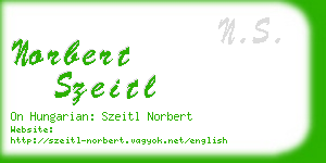 norbert szeitl business card